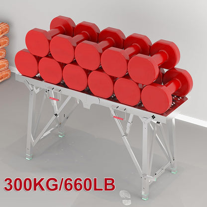 Leadallway Scaffolding Platform Adjustable Height, Folding Work Platform