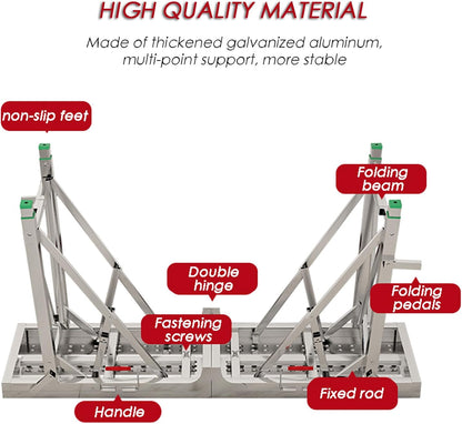 Leadallway Scaffolding Platform Adjustable Height, Folding Work Platform