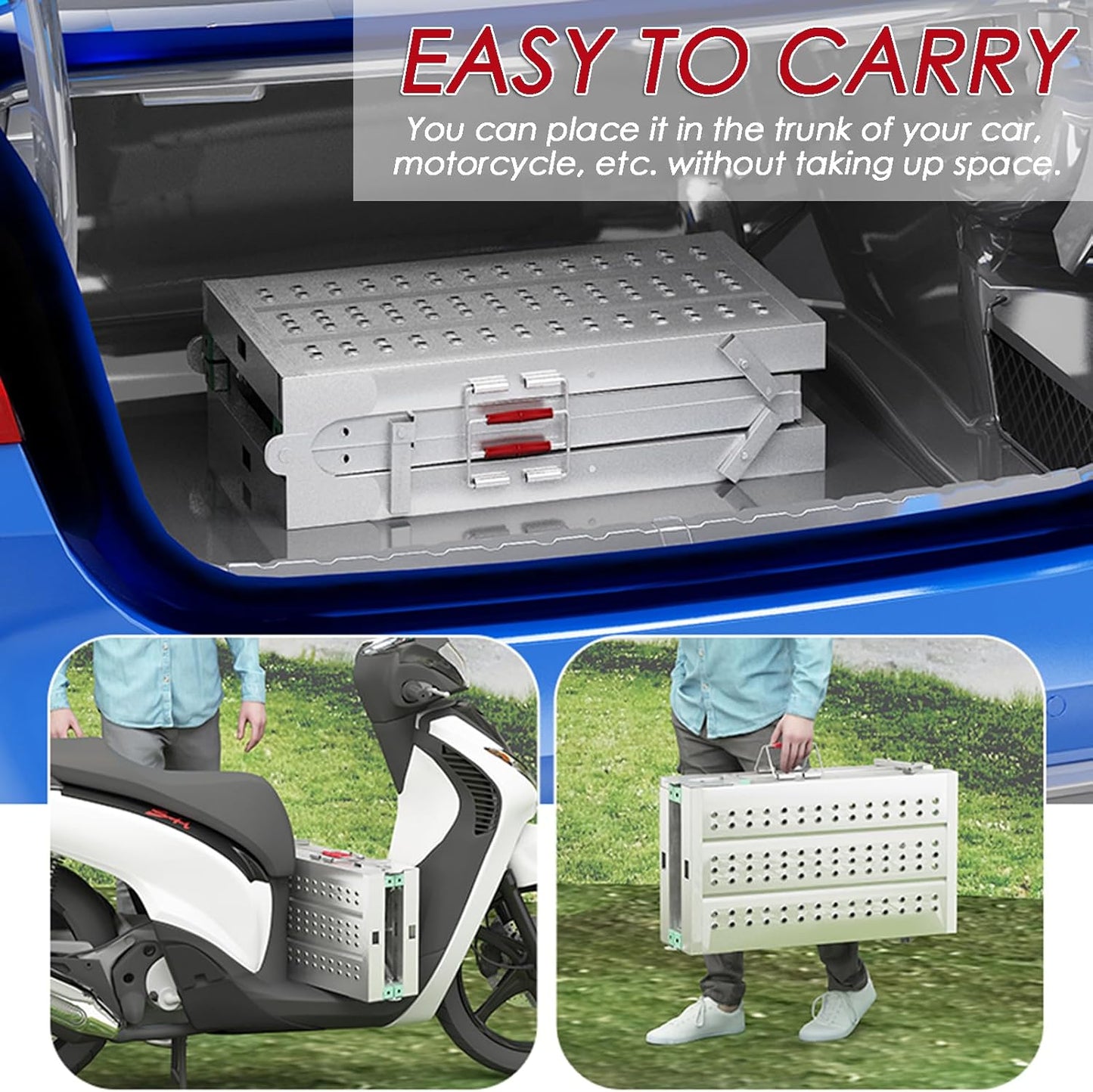 Leadallway Scaffolding Platform Adjustable Height, Folding Work Platform